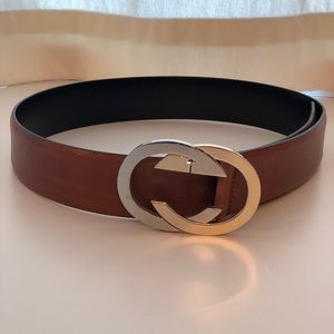 VINTAGE Never Worn Gucci Belt Gold & Silver Buckle
